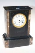 Victorian slate and marble mantel clock.