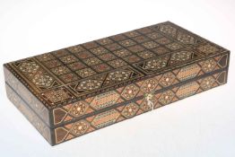 Vintage inlaid backgammon box.