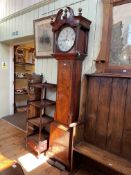Samuel Hill Sheffield mahogany cased longcase clock with enamel dial.
