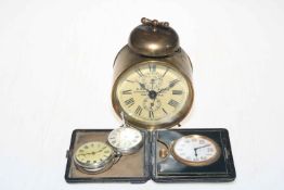 Two Victorian and Edwardian silver gents pocket watches,