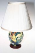 Moorcroft floral table lamp.