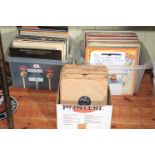 Collection of LP and 78rpm records.
