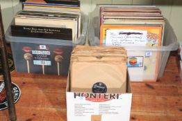 Collection of LP and 78rpm records.