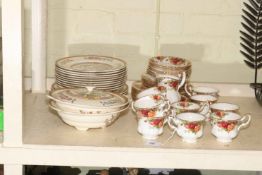 Royal Albert Old Country Roses (38 pieces) and Indian Tree porcelain.