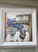 Rebecca Lardner 'Free Range', giclee paper and canvas board, 81/195, 40cm by 40cm, plus frame.