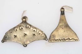 Two Lunula pendants, possibly Viking.