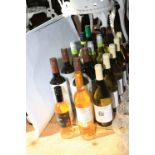 Seventeen bottles of wine including Pinot Grigio white wine, dessert wine, Chateau Vartely 2020,