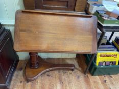 Victorian mahogany adjustable bed table.