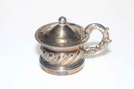 George IV silver part fluted mustard pot by Thomas Diller, London 1826.