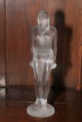 Signed Lalique nude figurine, 19cm.