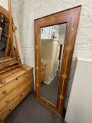 Large Barker & Stonehouse Flagstone rectangular bevelled wall mirror, 180.5cm by 70cm.