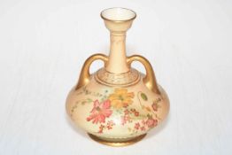 Royal Worcester vase with painted and gilt printed flower decoration, mark with date code for 1906,