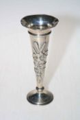 William Comyns silver embossed spill vase, 21cm.