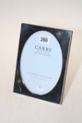 Carrs of Sheffield silver easel photograph frame, 19.5cm by 14.5cm, with box.