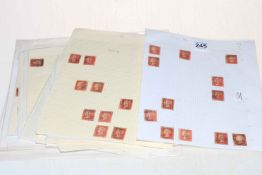 Penny red stamps (17 pages).