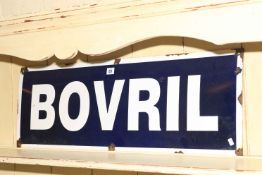 Vintage Enamel Bovril sign, 92cm by 31cm.