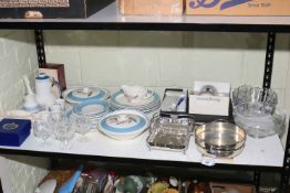 Susie Cooper dinnerware, Royal Doulton Cranbourne fifteen piece coffee set, glass bowls,