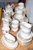 Royal Albert Belinda part table service including teapots, approximately 48 pieces.