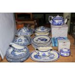 Collection of blue and white porcelain including Yuan Wood & Sons,