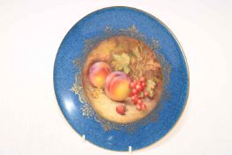 Royal Worcester fruit painted plate, signed R. Sebright, mark with date code for 1931, 23.