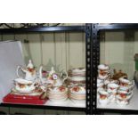 Collection of Royal Albert Old Country Roses including teapots, tureen, etc,