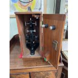 Beck, London Model 47 travelling microscope with case, lenses and key.