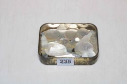 Chinese mother of pearl gaming counters, approximately 40.