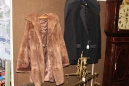 Tuxedo and ladies fur coat.