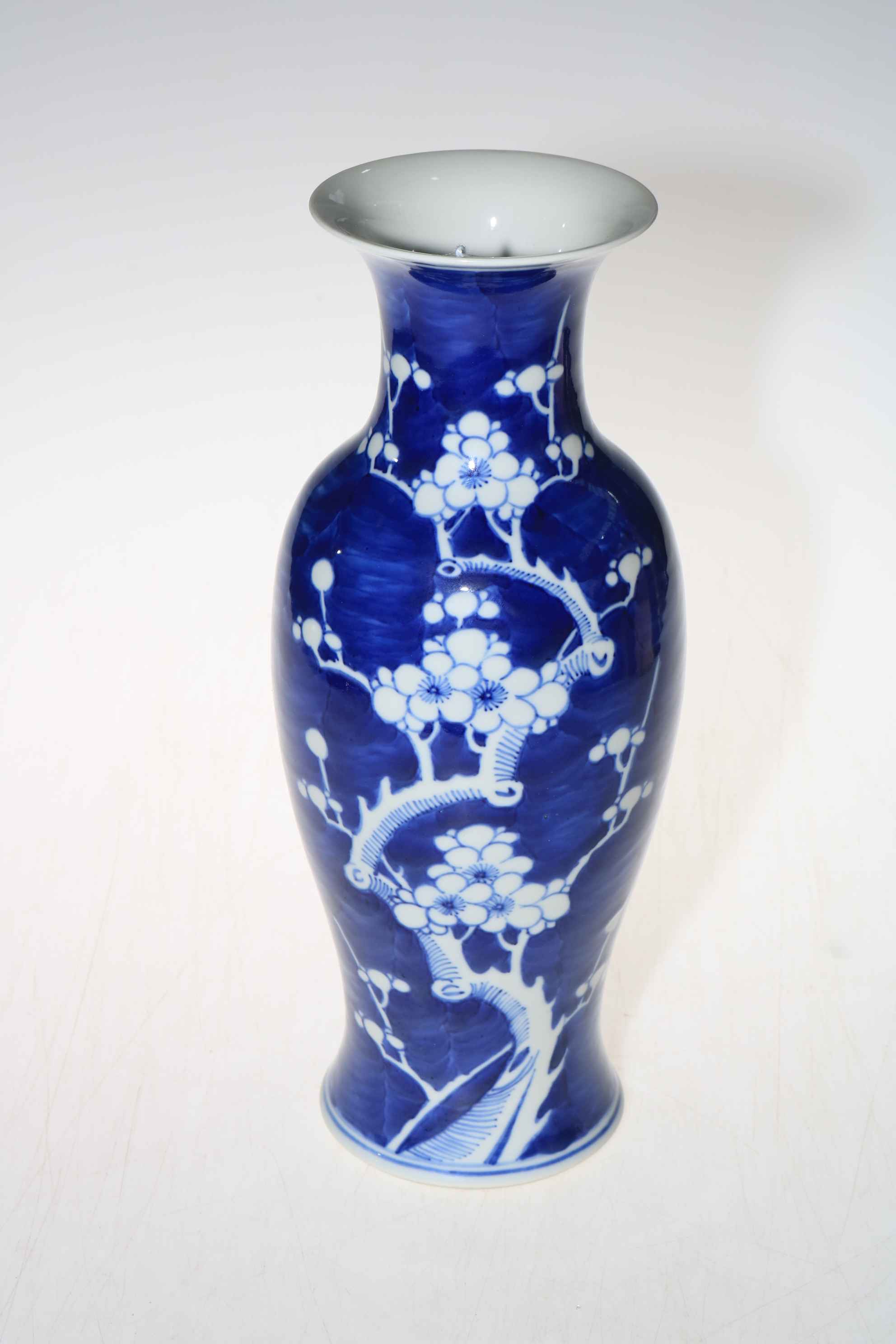 Large Chinese blue and white prunus vase.