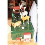Beswick Hereford cow and calf, Staffordshire bull terrier, dapple grey, cow,