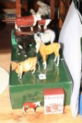 Beswick Hereford cow and calf, Staffordshire bull terrier, dapple grey, cow,