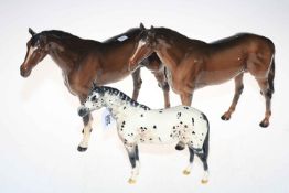 Beswick Appaloosa Stallion and two large stallions (3).