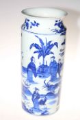 Large Chinese blue and white vase, having continuous figure and landscape decoration, 48cm.