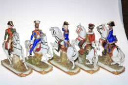 Collection of ten Scheibe-Alsbach soldiers on horseback, Le Prince Eugune, Bessieres, Pajol,