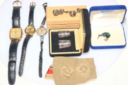 Lorus his and hers wristwatches, ladies watch, brooch, Links of London cufflinks,