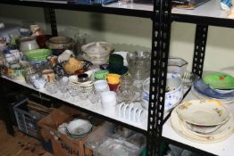 Large quantity of china and glass including Maling bowl, Roslyn teaware, etc.