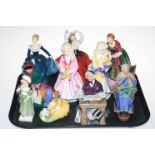 Collection of ten Royal Doulton figures including Schoolmarm, Faith,