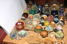 Collection of paperweights.