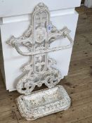 Victorian cast iron stick stand, 73cm by 42cm by 16cm.