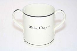 Early 19th Century pearlware Zion Chapel loving cup.