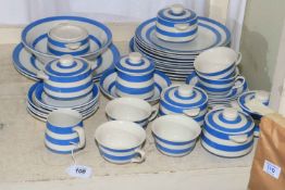 TG Green Cornish blue and white tableware.