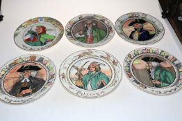 Nine Royal Doulton Series Ware plates.