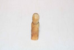 Chinese carved stone tome figure, 8.25cm.