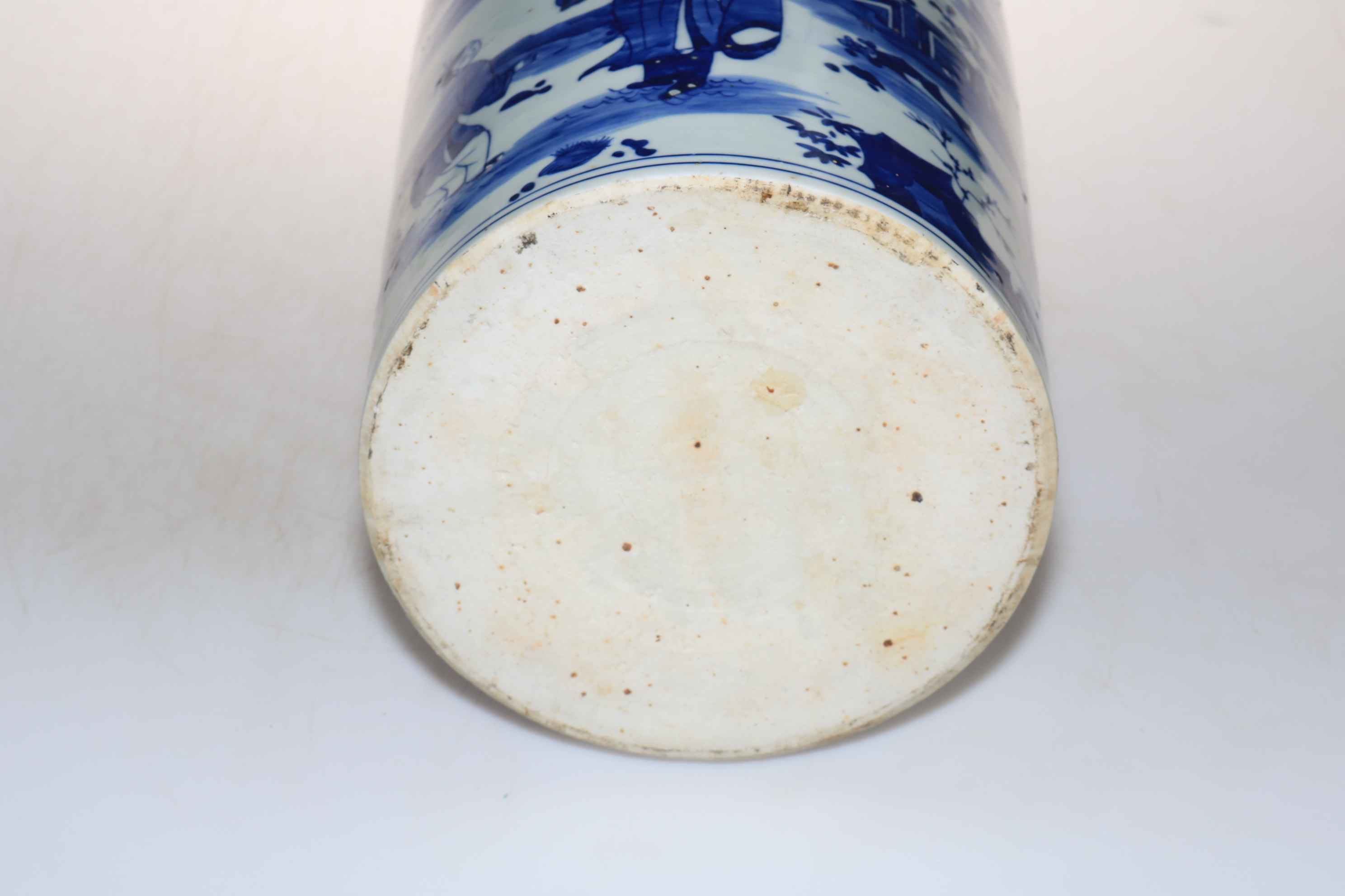 Large Chinese blue and white vase, having continuous figure and landscape decoration, 48cm. - Image 4 of 4