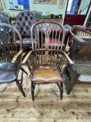 19th Century Windsor pierced splat back elbow chair.