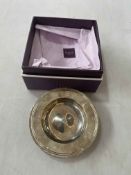 Asprey's silver replica armada dish with box and bag.