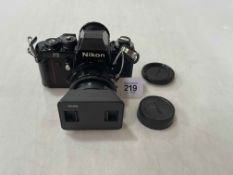 Nikon F3 camera with Nikkor 24mm lens.