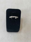 Diamond set 18 carat white gold eternity ring, size O.