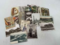 Collection of postcards inc Darlington Temperance Brass Band, tram street scenes, Phoneix Series,