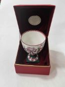 Doulton Weymss commemorative boxed goblet.
